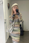 SWAYING/KNIT Crochet Striped Long Skirt SW22AW2L19 Green